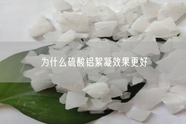 為什么硫酸鋁絮凝效果更好